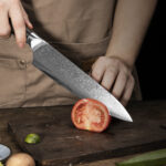 67 Layers 8 Inch Chef's Damascus Kitchen Knife VG10 Blade G10 Handle with Rivet- J025 - Image 5